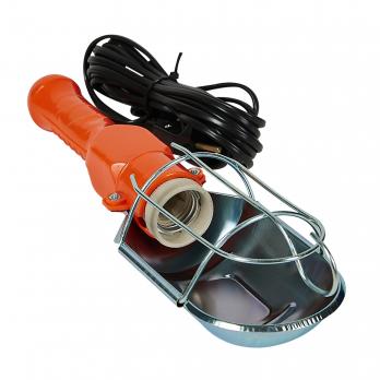 UOL-C25A 60W-E27-5M IP20 ORANGE Светильник переносной под лампу Е27. шнур 5м. выкл. на корпусе. 220В. ТМ Uniel