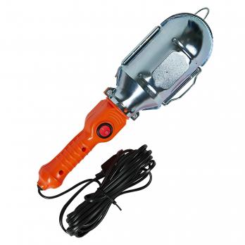 UOL-C25A 60W-E27-5M IP20 ORANGE Светильник переносной под лампу Е27. шнур 5м. выкл. на корпусе. 220В. ТМ Uniel