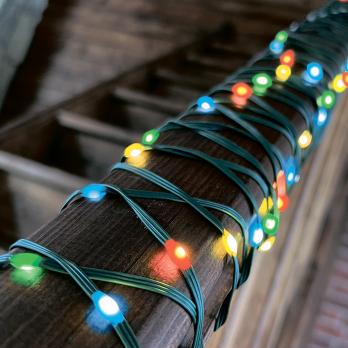 ULD-S1000-100-DGA MULTI IP20 DEW BAND Гирлянда светодиодная Полоса. 10м. 100 светодиодов. Разноцветный свет. Провод зеленый. ТМ Uniel