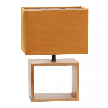 UML-B401 E27 ORANGE-WOOD Светильник настольный декоративный под лампу Е27. 40W. Механический выключатель. Оранжевый. ТМ Uniel