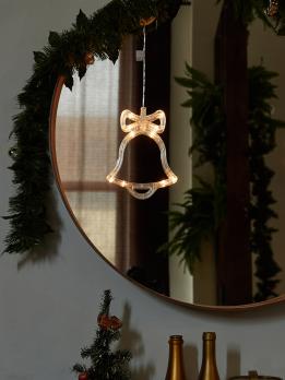 ULD-H1620-010-STA-3AAA WARM WHITE IP20 BELL Фигура светодиодная Колокольчик на батарейках 3AAA не в-к. 16х20см. Подвесная. 10 светодиодов. Теплый белый свет.  Провод прозрачный. TM Uniel