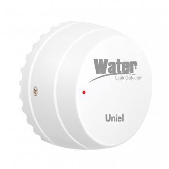 USN-A520 WS-WF WHITE Умный датчик протечки воды Wi-Fi. на батарейке CR123A н-к. Звуковое+PUSH оповещение. Напольный. Белый. Приложение UnielSmart. TM Uniel