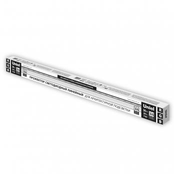 ULF-L52-36W-RGB-L100 DC24V IP65 SILVER Прожектор светодиодный линейный. 1000мм. RGB. DC24V. Алюминий. TM Uniel