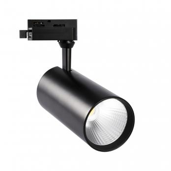ULB-Q276 40W-3000К BLACK Светильник-прожектор светодиодный трековый. 3800 Лм. Теплый белый свет 3000К. Корпус черный. ТМ Volpe.