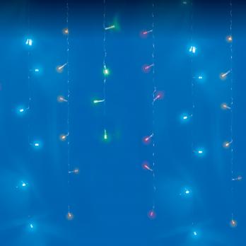 ULD-B20007-480-DTA-RC MULTI IP44 Бахрома светодиодная. 20м. С пультом. 480 светодиодов. Разноцветный свет. Провод прозрачный. ТМ Uniel