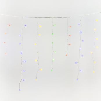 ULD-B6007-200-STK MULTI IP44 Бахрома светодиодная со статическим свечением. 6м. Соединяемая. 200 светодиодов. Разноцветный свет. Провод прозрачный. ТМ Uniel