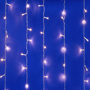 ULD-C1515-100-DTA WARM WHITE IP20 Занавес светодиодный. 1.5х1.5м. 100 светодиодов. Теплый белый свет. Провод прозрачный. TM Uniel