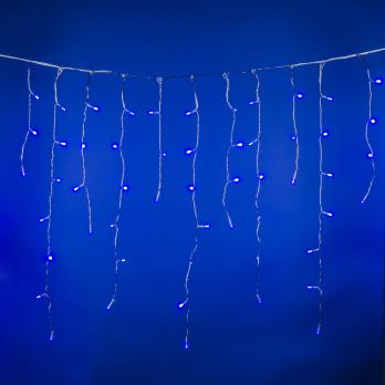 ULD-B6007-300-DTA BLUE IP44 Бахрома светодиодная. 6м. 300 светодиодов. Синий свет. Провод прозрачный. ТМ Uniel