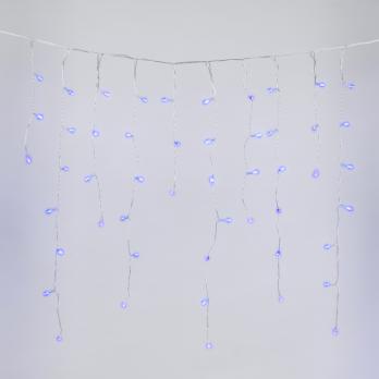 ULD-B6007-300-DTA BLUE IP44 Бахрома светодиодная. 6м. 300 светодиодов. Синий свет. Провод прозрачный. ТМ Uniel