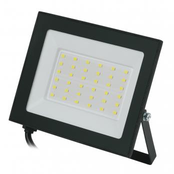 ULF-Q519 50W-6500K IP65 220-240V BLACK Прожектор светодиодный. Дневной свет6500К. Корпус черный. TM Volpe