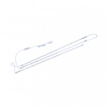 ULZ-P08-14W-SPBR-TM IP65 CLEAR KIT03 Светильник для растений светодиодный линейный. 900мм. Пластик. Спектр для рассады и досвечивания в период роста. В составе набора из 3-х штук. с таймером. TM ФитоЛето