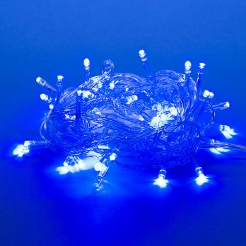 ULD-S0500-050-DTA BLUE IP20 Гирлянда светодиодная с контроллером. 5м. 50 светодиодов. Синий свет. Провод прозрачный. ТМ Uniel