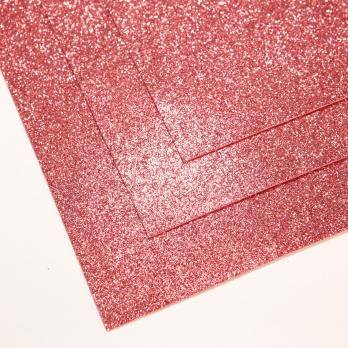 VR-FE4 40T13-S60X70-HPL55EG059 Glitter Rosa caldo-Теплый розовый Фоамиран глиттерный. толщина 1.5мм. лист 60x70см. в пачке из 10 листов. TM Volpe Rosa
