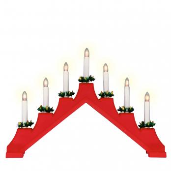 UDL-L7101-007-SWA-WW RED BRIDGE Фигура Новогодняя горка. 39.5х30.5см. 7 миниламп накаливания. Теплый белый свет. Корпус красный. Материал пластик. TM Uniel