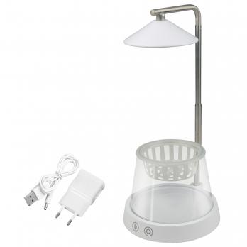 ULT-P36-3W-4000K+SPSB IP40 WHITE Светильник для растений светодиодный. с подставкой и декоративной емкостью. Белый свет4000K + cпектр для рассады и цветения. TM Uniel