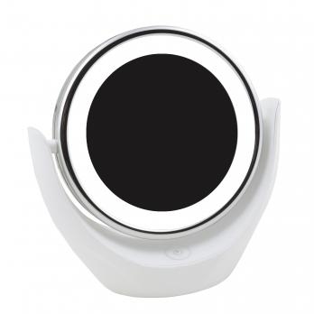 TLD-592 White-LED-13Lm-6000K-3АА Настольный светильник зеркало. На батарейках 3AAне в-к. Сенсорный выключатель. Белый. ТМ Uniel