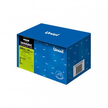 ULD-C3020-240-TTK WHITE IP44 Занавес светодиодный с эффектом мерцания. 3х2м. Соединяемый. 240 светодиодов. Белый свет. Провод прозрачный. TM Uniel