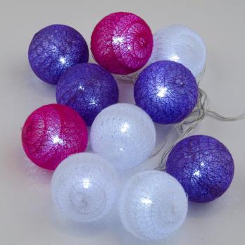 ULD-S0200-010-STB-2AA WHITE IP20 TANGLES-1 Гирлянда светодиодная Клубки. на батарейках 2AA не в-к. 2м. 10 светодиодов. Белый свет. Провод прозрачный. TM Uniel