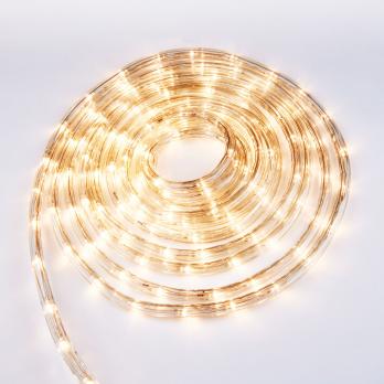 ULD-D50 50M-С08 IP44 WARM WHITE Гирлянда светодиодная Дюралайт. 50м. С контроллером. Теплый белый свет. Провод черный. ТМ Uniel