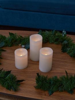 ULD-F050 WARM WHITE CANDLE SET3 Фигура светодиодная Свеча на батарейках 2АА не в-к. в составе набора из 3 штук. 1 светодиод. Теплый белый свет. TM Uniel