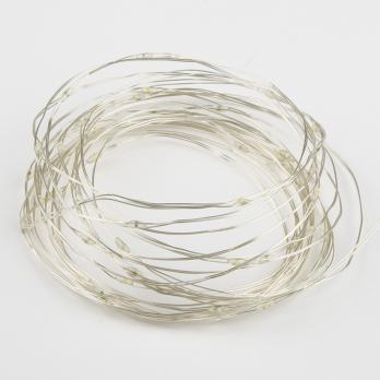 ULD-S0500-050-SCB-2AA WHITE IP20 DEW Гирлянда светодиодная на батарейках 2AA не в-к. Роса. 5м. 50 светодиодов. Белый свет. Провод медный. TM Uniel