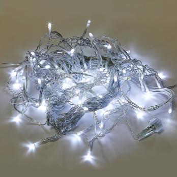 ULD-B50006-880-TTK WHITE IP44 Бахрома светодиодная с эффектом мерцания. 50м. Соединяемая. 880 светодиодов. Белый свет. Провод прозрачный. ТМ Uniel
