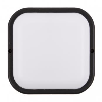 ULW-Q229 24W-4000K IP65 BLACK Светильник светодиодный влагозащищенный. Квадрат. Белый свет 4000K. 190×190×37мм. Корпус черный. ТМ Volpe
