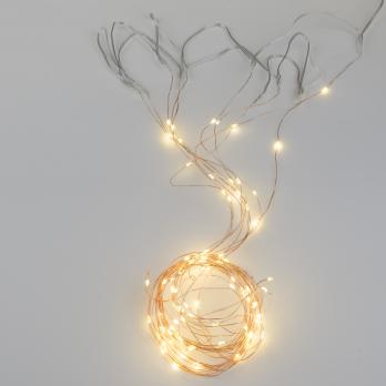 ULD-C1510-100-STA WARM WHITE IP44 Занавес светодиодный со статическим свечением. 1.5х1м. 100 светодиодов. Теплый белый свет. Провод прозрачный. TM Uniel