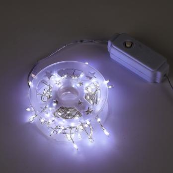 ULD-S0500-125-DTA WHITE IP20 DEWDROP Гирлянда светодиодная Роса. 5м. 125 светодиодов. Белый свет. Провод прозрачный. ТМ Uniel