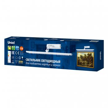 ULT-F34-7W-4000K IP20 BLACK Светильник светодиодный для подсветки картин и зеркал. 600Lm. Механический выключатель. Черный. ТМ Uniel