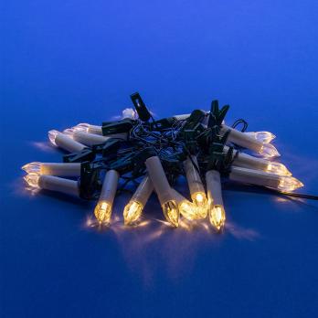 ULD-S0400-020-SGA WARM WHITE IP20 CANDLES Гирлянда светодиодная Свечки. 4м. 20 светодиодов. Теплый белый свет. Постоянное свечение. Провод зеленый. ТМ Uniel