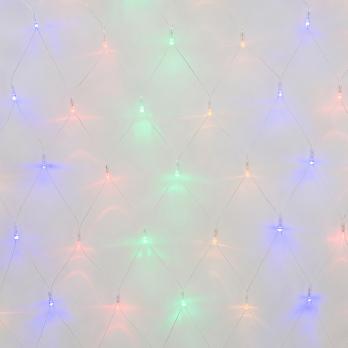 ULD-N2520-240-DTA MULTI IP20 Сетка светодиодная с контроллером. 240 светодиодов. 2.5х2 м. разноцветная. IP20. провод прозрачный