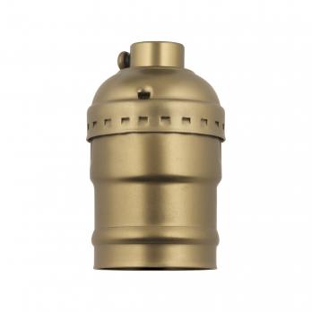 DLC-V-H01-E27 BRONZE Патрон декоративный. серия Vintage. Без выключателя. Материал алюминий. Цвет бронза. ТМ Uniel.