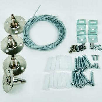 UFL-H01 SILVER 100 POLYBAG Крепления для светодиодных панелей. Четыре тросика с креплениями длиной 1м. TM Uniel