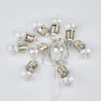 ULD-S1800-010-STB-3AA WARM WHITE IP20 RETRO BULBS Гирлянда светодиодная Лампочки ретро. на батарейках 3AA не в-к.  1.8м. 10 светодиодов. Теплый белый свет. Провод прозрачный. TM Uniel