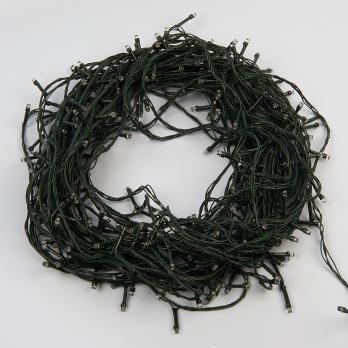 ULD-S5000-500-DGA WARM WHITE IP20 Гирлянда светодиодная. 50м. 500 светодиодов. Теплый белый свет. Провод зеленый. ТМ Uniel