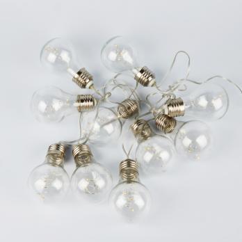 ULD-S1800-050-STB-3AA WARM WHITE IP20 RETRO BULBS-1 Гирлянда светодиодная Лампочки ретро-1. на батарейках 3AA не в-к.  1.8м. 50 светодиодов. Теплый белый свет. Провод прозрачный. TM Uniel