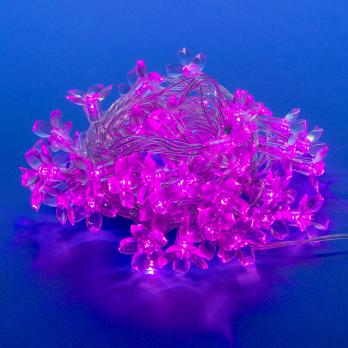 ULD-S0700-050-DTA PINK IP20 PINK SAKURA Гирлянда светодиодная с контроллером Сакура розовая. 50 светодиодов. 7 м. розовая.IP20.провод прозрачный