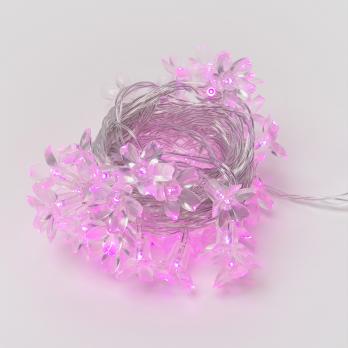 ULD-S0700-050-DTA PINK IP20 PINK SAKURA Гирлянда светодиодная с контроллером Сакура розовая. 50 светодиодов. 7 м. розовая.IP20.провод прозрачный