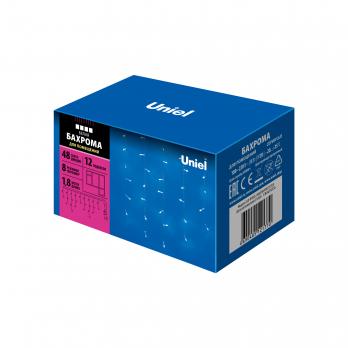 ULD-B1805-048-DTA WHITE IP20  Бахрома светодиодная с контроллером. 1.8 м. 48 светодиодов.  Белый свет. Провод прозрачный. TM Uniel.