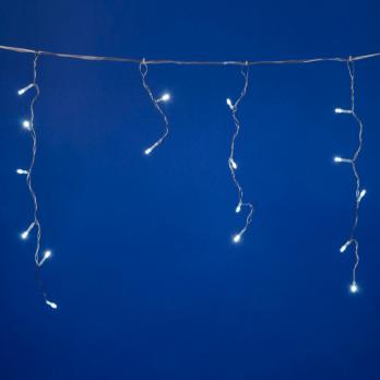 ULD-B1805-048-DTA WHITE IP20  Бахрома светодиодная с контроллером. 1.8 м. 48 светодиодов.  Белый свет. Провод прозрачный. TM Uniel.