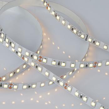 ULS-2835-120LED-m-8mm-IP20-DC24V-9.6W-m-5M-3000K Гибкая светодиодная лента на самоклеящейся основе. Катушка 5 м. в герметичной упаковке. Белый свет 3000K. ТМ Uniel.