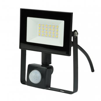 ULF-F62-30W-6500K SENSOR IP54 200-240В BLACK Прожектор светодиодный с датчиком движения и освещенности. Дневной свет 6500K. Корпус черный. TM Uniel