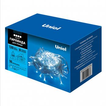 ULD-S1000-120-DWA WHITE IP67 Гирлянда светодиодная с контроллером. 120 светодиодов. 10 м. белая. IP67. провод белый