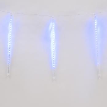 ULD-E1505-336-DTK BLUE IP44 TWISTED METEOR Занавес светодиодный фигурный Звездный дождь. соединяемый. 6 подвесов. 336 светодиодов. Размер 1.5х0.5м. Цвет свечения синий. IP44. Провод прозрачный. Упаковка картон.