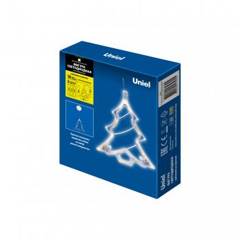 ULD-H1620-010-STA-3AAA WARM WHITE IP20 XMAS TREE Фигура светодиодная Ёлочка на батарейках 3AAA не в-к. 18х19см. Подвесная. 10 светодиодов. Теплый белый свет.  Провод прозрачный. TM Uniel