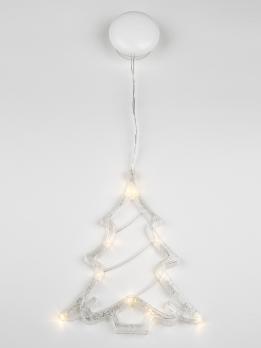 ULD-H1620-010-STA-3AAA WARM WHITE IP20 XMAS TREE Фигура светодиодная Ёлочка на батарейках 3AAA не в-к. 18х19см. Подвесная. 10 светодиодов. Теплый белый свет.  Провод прозрачный. TM Uniel