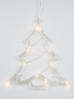 ULD-H1620-010-STA-3AAA WARM WHITE IP20 XMAS TREE Фигура светодиодная Ёлочка на батарейках 3AAA не в-к. 18х19см. Подвесная. 10 светодиодов. Теплый белый свет.  Провод прозрачный. TM Uniel