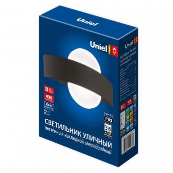 ULU-S33A-8W-4000K IP65 BLACK Светильник светодиодный уличный. Архитектурный накладной. Белый свет 4000K. Корпус черный. TM Uniel