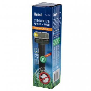 UDR-S21 SOL GREEN Устройство для отпугивания кротов и змей. на солнечной батарее. Постоянная частота вибрации. Аккумулятор в-к. IP44. Зеленый. TM Uniel